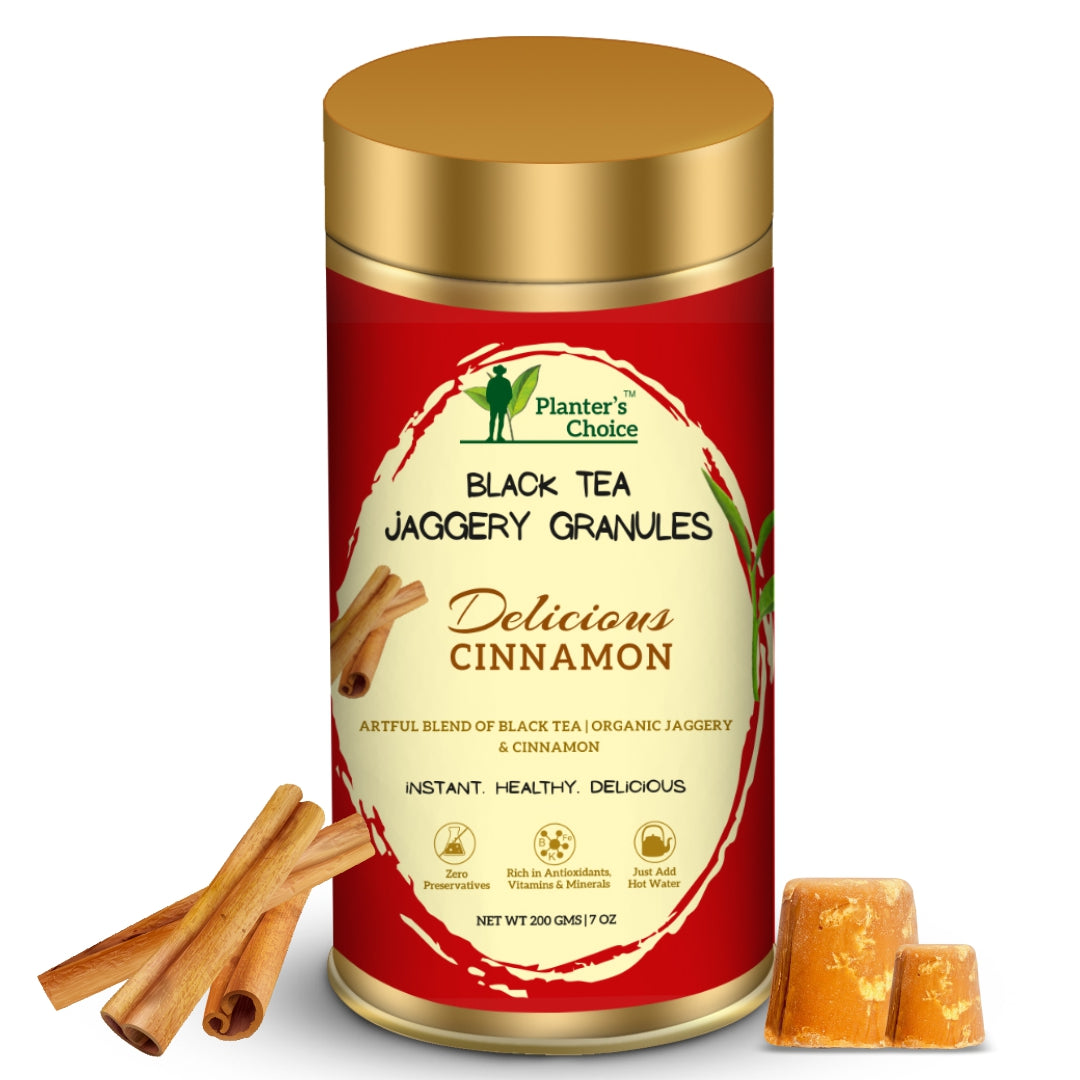 Cinnamon Black Tea Jaggery Granules, 200 GMS