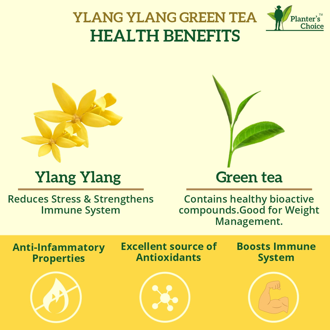 Ylang Ylang Green Tea, 25 Tea Bags, 50GMS