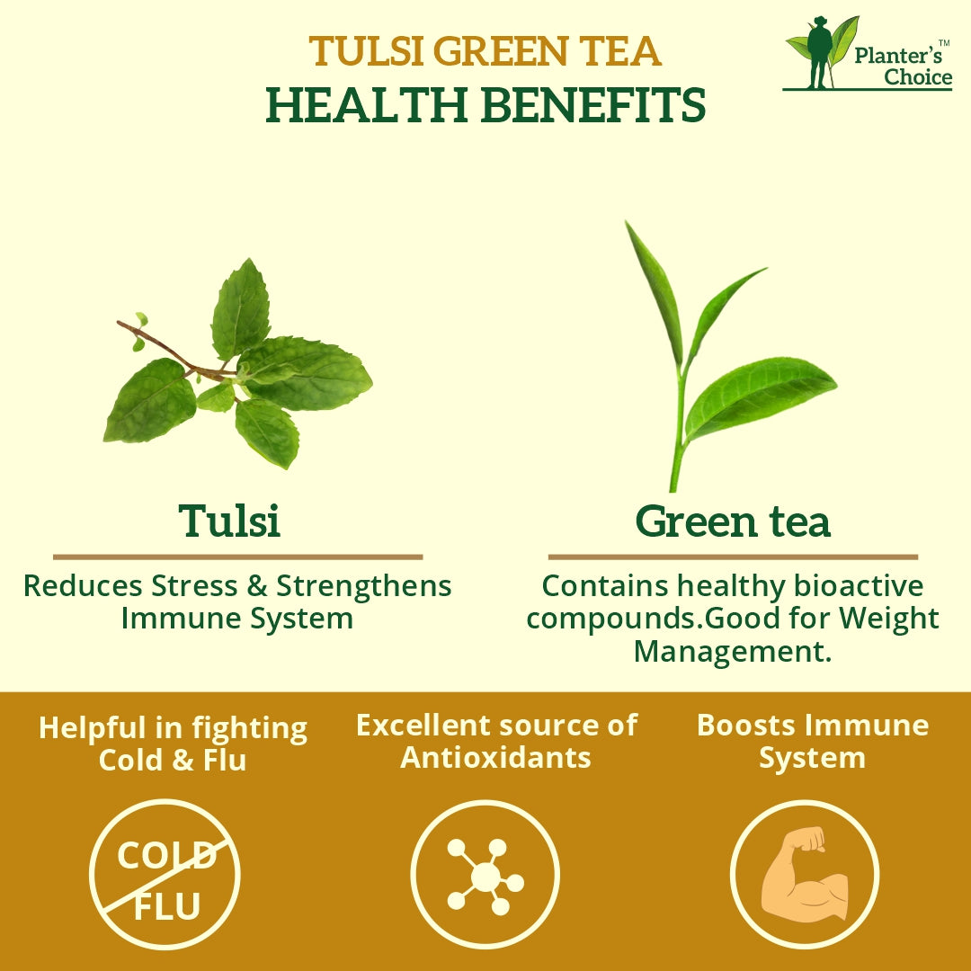 Tulsi Green Tea, Loose Leaf, 100GMS